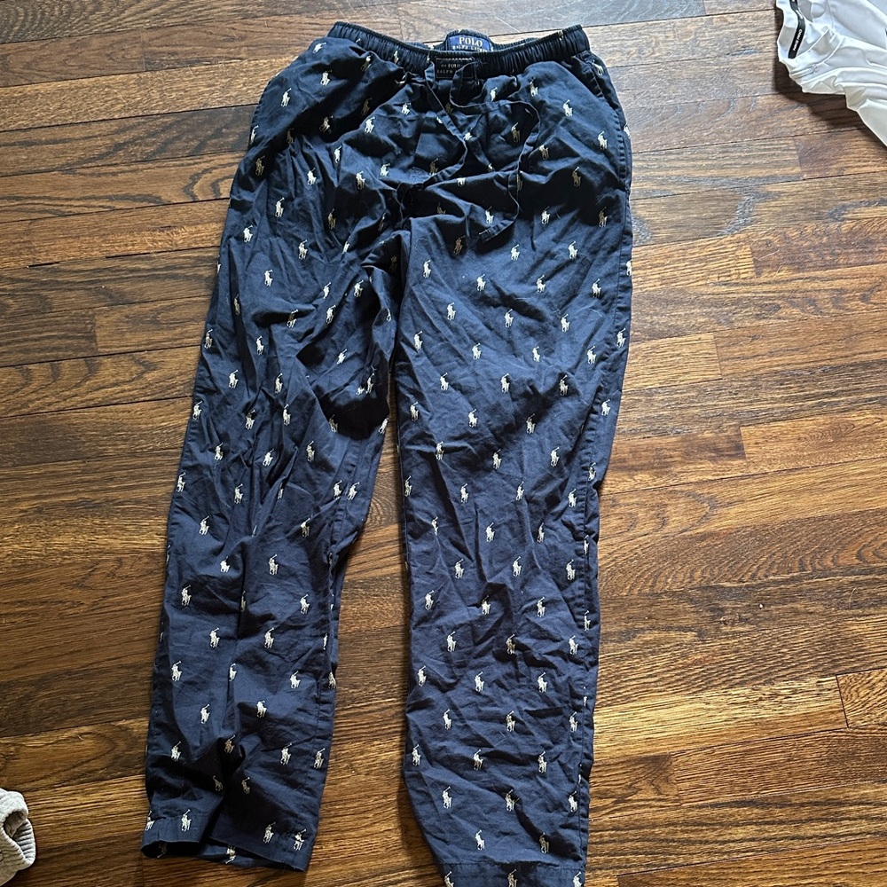 Polo by Ralph Lauren Navy Joggers with White Logo